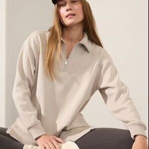 Athleta Women's Cozy Karma 1/4 Zip Pullover Sweatshirt